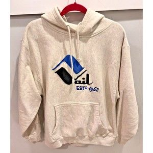 MV Sport Pro Weave Max Heavy Hoodie Vail Spell Out Size L VTG Sweatshirt Grey